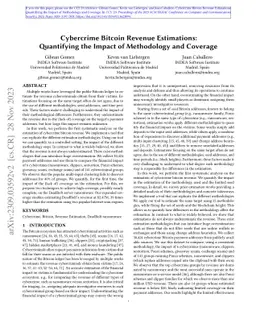 Cybercrime Bitcoin Revenue Estimations: Quantifying the Impact of
  Methodology and Coverage