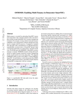OSMOSIS: Enabling Multi-Tenancy in Datacenter SmartNICs