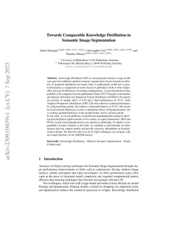 Towards Comparable Knowledge Distillation in Semantic Image Segmentation