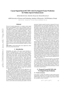 Causal Signal-Based DCCRN with Overlapped-Frame Prediction for Online
  Speech Enhancement