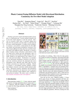Phasic Content Fusing Diffusion Model with Directional Distribution
  Consistency for Few-Shot Model Adaption