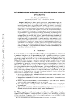 Efficient estimation and correction of selection-induced bias with order
  statistics