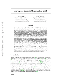 Convergence Analysis of Decentralized ASGD