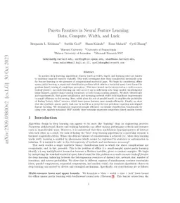 Pareto Frontiers in Neural Feature Learning: Data, Compute, Width, and
  Luck