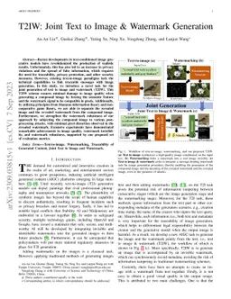 T2IW: Joint Text to Image & Watermark Generation