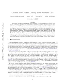 Gradient-Based Feature Learning under Structured Data