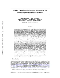 FIND: A Function Description Benchmark for Evaluating Interpretability
  Methods