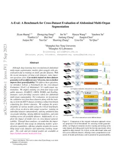 A-Eval: A Benchmark for Cross-Dataset Evaluation of Abdominal
  Multi-Organ Segmentation