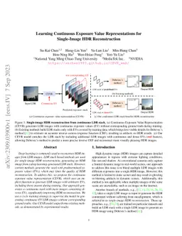 Learning Continuous Exposure Value Representations for Single-Image HDR
  Reconstruction