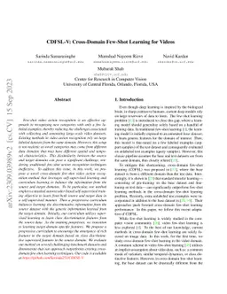 CDFSL-V: Cross-Domain Few-Shot Learning for Videos