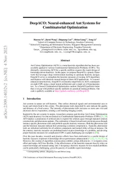 DeepACO: Neural-enhanced Ant Systems for Combinatorial Optimization