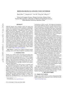 BiSinger: Bilingual Singing Voice Synthesis