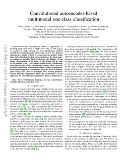 Convolutional autoencoder-based multimodal one-class classification