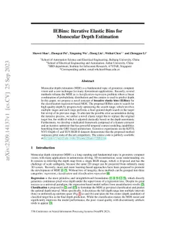 IEBins: Iterative Elastic Bins for Monocular Depth Estimation