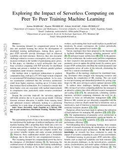 Exploring the Impact of Serverless Computing on Peer To Peer Training
  Machine Learning