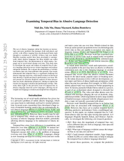 Examining Temporal Bias in Abusive Language Detection