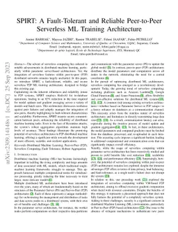 SPIRT: A Fault-Tolerant and Reliable Peer-to-Peer Serverless ML Training
  Architecture