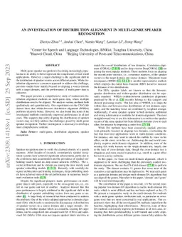 An Investigation of Distribution Alignment in Multi-Genre Speaker
  Recognition