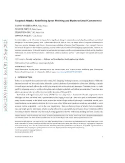 Targeted Attacks: Redefining Spear Phishing and Business Email
  Compromise