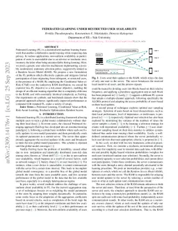 Federated Learning Under Restricted User Availability