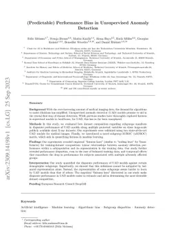 (Predictable) Performance Bias in Unsupervised Anomaly Detection