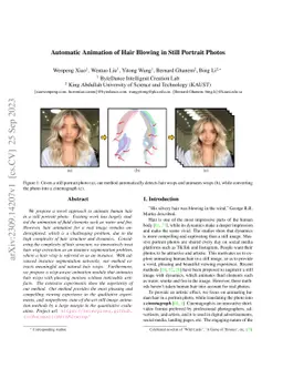 Automatic Animation of Hair Blowing in Still Portrait Photos