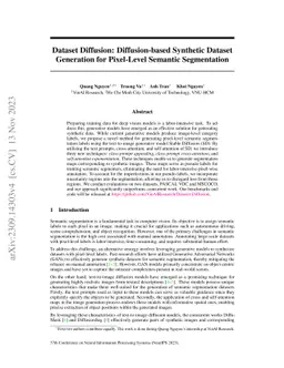 Dataset Diffusion: Diffusion-based Synthetic Dataset Generation for
  Pixel-Level Semantic Segmentation