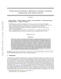 Tasks Makyth Models: Machine Learning Assisted Surrogates for Tipping
  Points