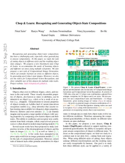 Chop & Learn: Recognizing and Generating Object-State Compositions