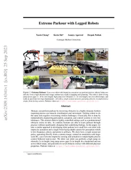 Extreme Parkour with Legged Robots