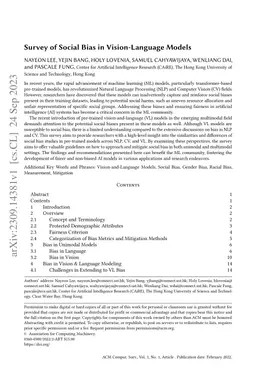 Survey of Social Bias in Vision-Language Models