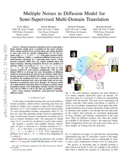 Multiple Noises in Diffusion Model for Semi-Supervised Multi-Domain Translation