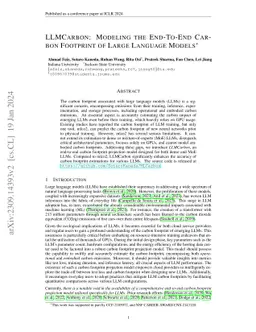 LLMCarbon: Modeling the end-to-end Carbon Footprint of Large Language
  Models