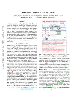 Joint Audio and Speech Understanding