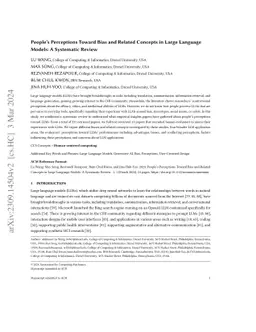People's Perceptions Toward Bias and Related Concepts in Large Language
  Models: A Systematic Review