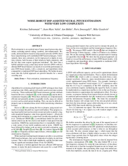 Noise-Robust DSP-Assisted Neural Pitch Estimation with Very Low
  Complexity