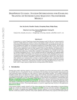 DeepSpeed Ulysses: System Optimizations for Enabling Training of Extreme
  Long Sequence Transformer Models