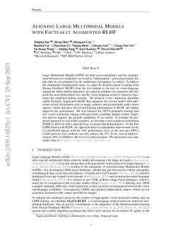 Aligning Large Multimodal Models with Factually Augmented RLHF