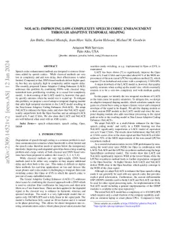 NoLACE: Improving Low-Complexity Speech Codec Enhancement Through
  Adaptive Temporal Shaping