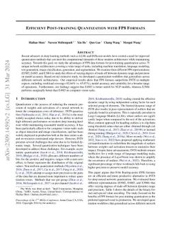Efficient Post-training Quantization with FP8 Formats