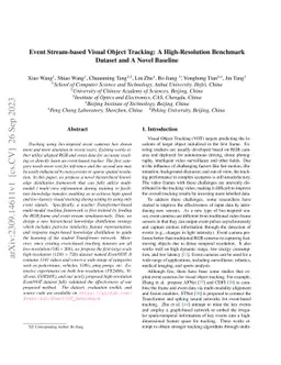 Event Stream-based Visual Object Tracking: A High-Resolution Benchmark
  Dataset and A Novel Baseline