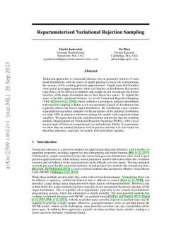 Reparameterized Variational Rejection Sampling