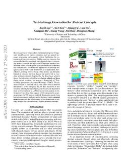 Text-to-Image Generation for Abstract Concepts