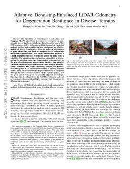 Adaptive Denoising-Enhanced LiDAR Odometry for Degeneration Resilience
  in Diverse Terrains