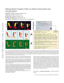 Editing Motion Graphics Video via Motion Vectorization and
  Transformation