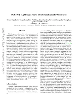 DONNAv2 -- Lightweight Neural Architecture Search for Vision tasks