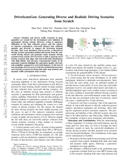 DriveSceneGen: Generating Diverse and Realistic Driving Scenarios from
  Scratch