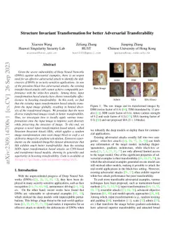 Structure Invariant Transformation for better Adversarial
  Transferability