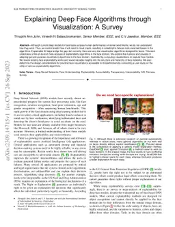 Explaining Deep Face Algorithms through Visualization: A Survey