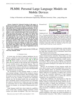 PLMM: Personal Large Language Models on Mobile Devices
